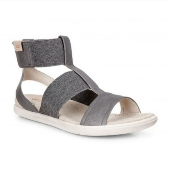 ECCO Damara Gladiator Dark Shadow Grey Strappy Leather Sandals Size 37 - Picture 15 of 15